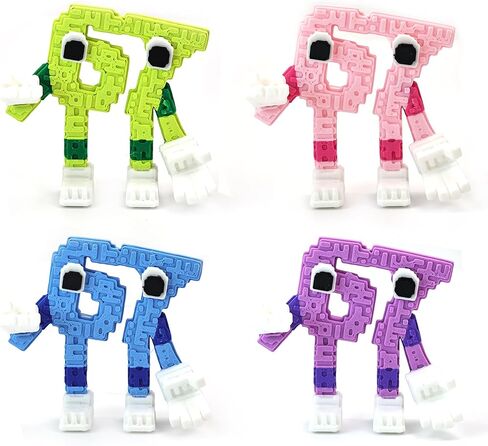 شخصية Steal a Brainrot 67 Meme القابلة للتجميع، ديكور مكتب لعبة فنية ملونة، زينة عرض إبداعية للمنزل والمكتب، تمثال شخصية صغير مرن (4 قطع) in Kuwait