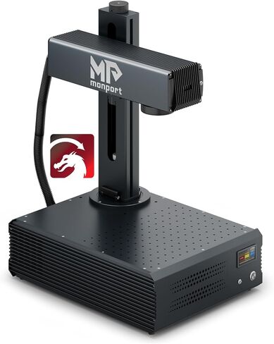 Monport Autofocus 60W MOPA Fiber Laser Engraver with 3D & Deep Engraving, 6.9" x 6.9" Work Area Laser Marking Machine for Metal Color Marking for Aluminum Steel Gold and More in Saudi Arabia