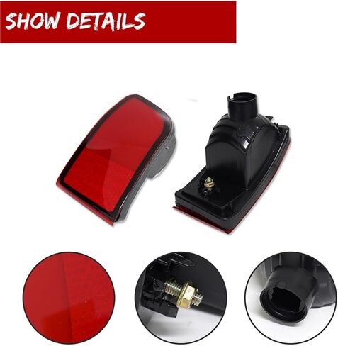 Car Rear Bumper Reflector Tail Brake Light Cover Shells Compatible With Toyota 4Runner 2003-2005/ Toyota Land Cruiser Prado 120 2002-2009(Smoked Lens) in Saudi Arabia