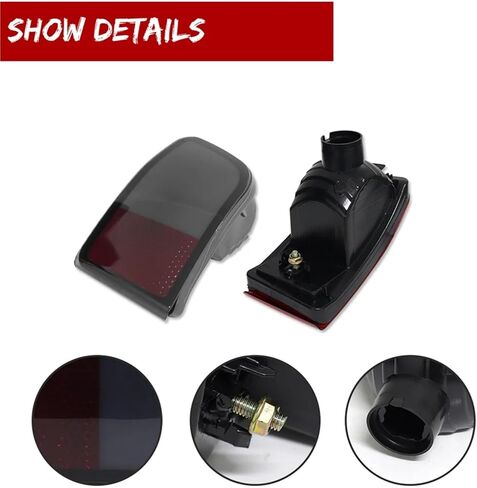 Car Rear Bumper Reflector Tail Brake Light Cover Shells Compatible With Toyota 4Runner 2003-2005/ Toyota Land Cruiser Prado 120 2002-2009(Smoked Lens) in Saudi Arabia