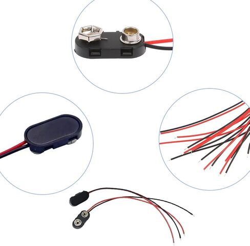 JWISLAND (Pack of 18) A23 Battery Holder, 12V 23A Battery Case Holder Box, 1x23A Plastic Battery Holder with Leads Wires, Black in Kuwait