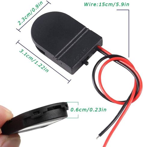 JWISLAND (Pack of 18) A23 Battery Holder, 12V 23A Battery Case Holder Box, 1x23A Plastic Battery Holder with Leads Wires, Black in Kuwait