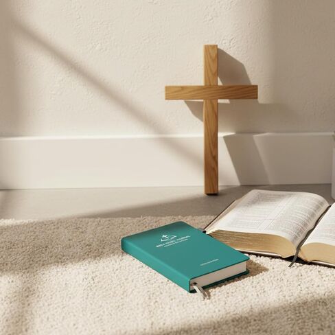 مجلة دراسة الكتاب المقدس المسيحية اليومية للنساء والرجال، 8.27 × 5.83 بوصة دفتر صلاة بغلاف مقوى A5 للكنيسة والمواعظ والملاحظات التعبدية، غطاء من جلد البولي يوريثان مع شريط مطاطي وحلقة قلم. (ذهبي وردي) in Kuwait