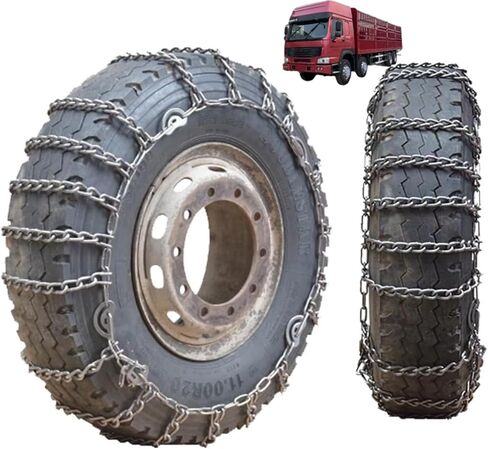 9mm Set of 2 Heavy Duty Snow Chains for Suvs pickup and Cars Skid Traction Chains High Strength Manganese Emergency Use for Tire Reliable 315/70R22.5 2pcs 315/70R22.5 in Saudi Arabia