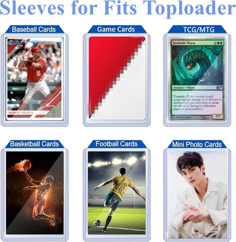 صفحات Toploader Binder مكونة من 9 جيوب، 20 حزمة من صفحات تخزين بطاقات التداول لأجهزة التحميل العلوية مقاس 3 × 4 بوصة | يحمل إجمالي 360 بطاقة in Kuwait