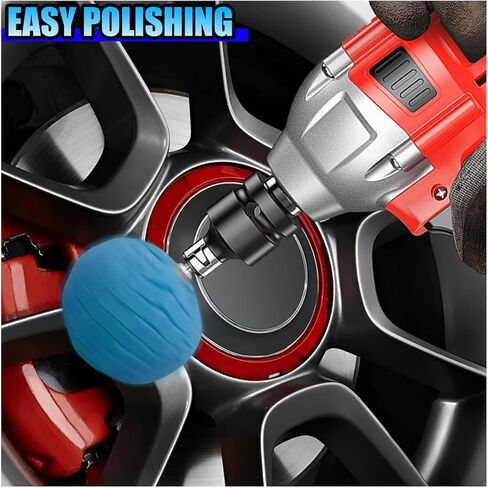 6PCS Car Drill Buffing Polishing Sponge Pads for Wheel Hub Cleaning - Car Cone Metal Polish Foam Sponge Buffing Polishing Balls for Auto Wheel Care&Detail Cleaning - Auto Buffer Polisher Kit in Saudi Arabia