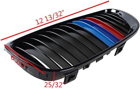 1 Pair Glossy Black M Color Front Upper Kidney Grill Compatible with 2008-2013 3-Series M3 (E92/ E93) 2007-2010 BMW Coupe E93 06-10 BMW E92 2D in Saudi Arabia