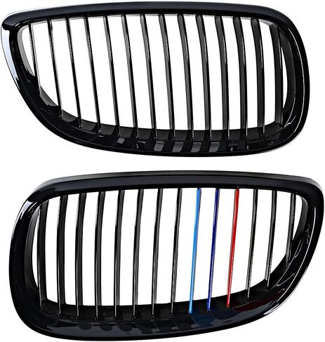 1 Pair Glossy Black M Color Front Upper Kidney Grill Compatible with 2008-2013 3-Series M3 (E92/ E93) 2007-2010 BMW Coupe E93 06-10 BMW E92 2D in Saudi Arabia