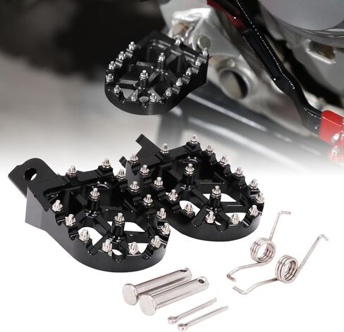 Dirt Bike Foot Pegs,CNC 6061 Aluminum Motorcycle Footpegs Foot Rest Pedals for CRF 110/CRF 110F 2013-2024,CRF 125F 2014-2024-Red in Saudi Arabia