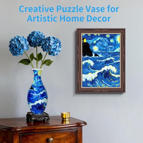BELEEV 3D Puzzle Vase for Adults, 160 Pieces DIY Plastic Flower Vase, Compatible with Block Flowers, Unique Home & Office Decor, Housewarming and Birthday Gift for Flower Arrangements (Floral Bird) in Saudi Arabia
