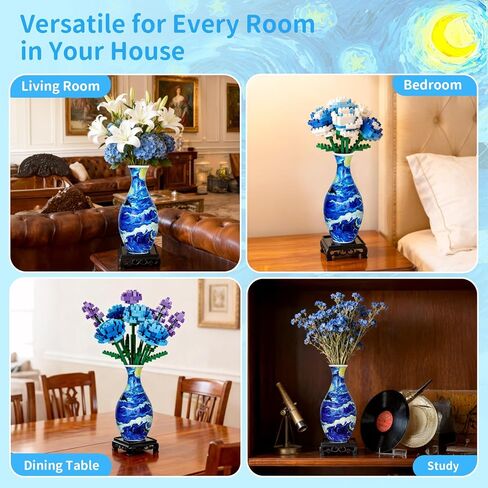 BELEEV 3D Puzzle Vase for Adults, 160 Pieces DIY Plastic Flower Vase, Compatible with Block Flowers, Unique Home & Office Decor, Housewarming and Birthday Gift for Flower Arrangements (Floral Bird) in Saudi Arabia