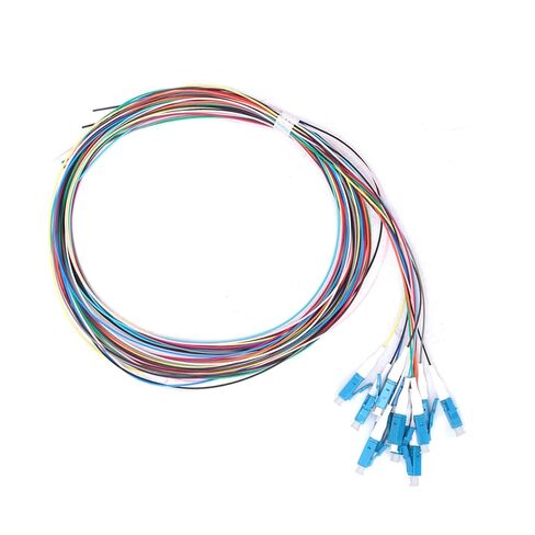 Fafeicy 12 Strand Fiber Optic Pigtail, LC/UPC Single Mode Low Insertion Loss 1.5m 1310-1550nm, Low Insertion Loss and Good Temperature Stability Used in Optical Fiber LAN in Saudi Arabia