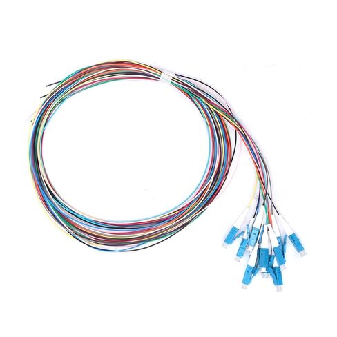 Fafeicy 12 Strand Fiber Optic Pigtail, LC/UPC Single Mode Low Insertion Loss 1.5m 1310-1550nm, Low Insertion Loss and Good Temperature Stability Used in Optical Fiber LAN in Saudi Arabia