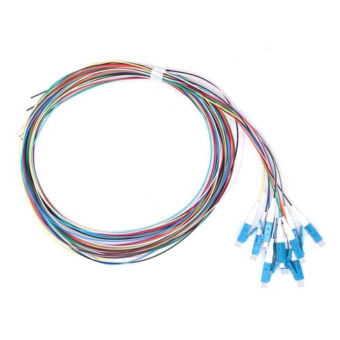 Fafeicy 12 Strand Fiber Optic Pigtail, LC/UPC Single Mode Low Insertion Loss 1.5m 1310-1550nm, Low Insertion Loss and Good Temperature Stability Used in Optical Fiber LAN in Saudi Arabia