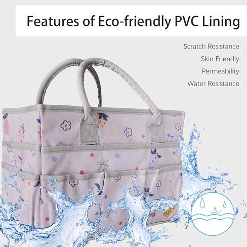 Cupohus Art Organizer Craft Storage Tote Bag with Pockets and Handles, Oxford Fabric Carrying Caddy for Teacher, Officer, Artist, Traveler, and more-Grey Pet in Kuwait