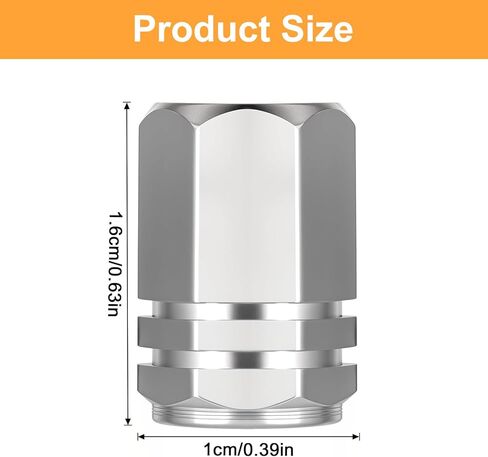 50 قطعة من أغطية جذع صمام الإطارات، أغطية جذع صمام الكروم، غطاء صمام الإطارات المعدني، أغطية صمامات عجلة مقاومة للماء بتصميم سداسي، سبائك ألومنيوم مقاومة للتسرب للسيارات وسيارات الدفع الرباعي والشاحنات والدراجات النارية (فضي) in Kuwait