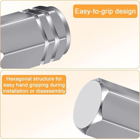 50 قطعة من أغطية جذع صمام الإطارات، أغطية جذع صمام الكروم، غطاء صمام الإطارات المعدني، أغطية صمامات عجلة مقاومة للماء بتصميم سداسي، سبائك ألومنيوم مقاومة للتسرب للسيارات وسيارات الدفع الرباعي والشاحنات والدراجات النارية (فضي) in Kuwait