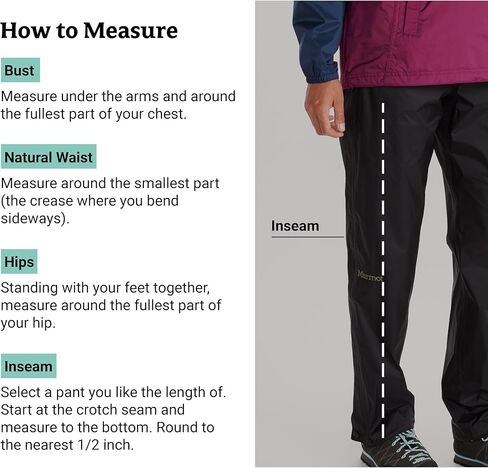 Marmot Women's PreCip Lightweight Waterproof Full-Zip Pant, Jet Black, X-Large in Saudi Arabia