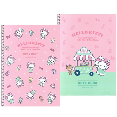 [2-in-1] Hello Kitty Stationery School Supplies 7mm Ruled Notebook 2pcs Set in Saudi Arabia