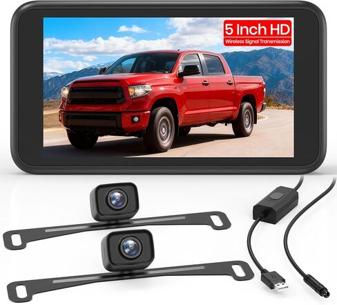 AUTO-VOX CS-2 Wireless Backup Camera, Stable Digital Signal Rear View Camera&4.3'' Monitor, Back Up Camera System Wireless for Car, Trucks, RV, Trailer, Camper,Van in Kuwait
