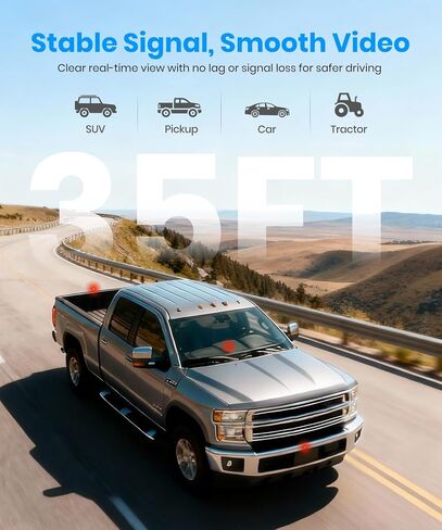 AUTO-VOX CS-2 Wireless Backup Camera, Stable Digital Signal Rear View Camera&4.3'' Monitor, Back Up Camera System Wireless for Car, Trucks, RV, Trailer, Camper,Van in Kuwait