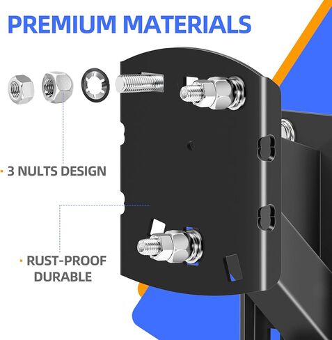 Qualward Spare Tire Mount Bracket for Trailer, Spare Tire Carrier Powder Coat Steel Black, Fits Most 4 & 5 & 6 Lugs Wheels on 4", 4.5'', 4.75'', 5" or 5.5" Bolt Patterns in Kuwait