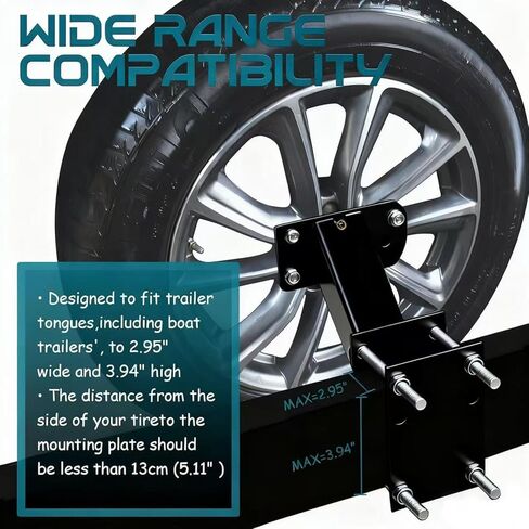 AUTODUNK Spare Tire Mount Bracket for Trailer, 120LBS Weight Capacity, Fits Most 4 & 5 Lugs Wheels on 3.94″, 4″, 4.25″ and 4.72″ Bolt Patterns in Kuwait