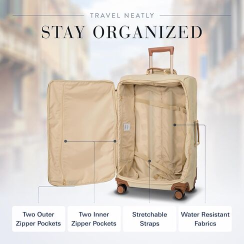 Bric's X-Bag Large Spinner with Frame - 30 Inch - Suitcases with Wheels - Checked Luggage - Black in Kuwait