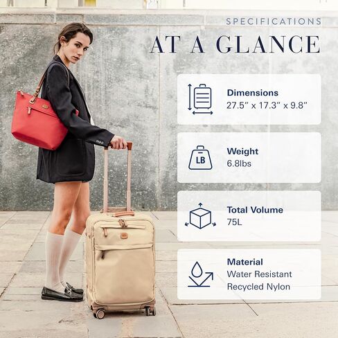 Bric's X-Bag Large Spinner with Frame - 30 Inch - Suitcases with Wheels - Checked Luggage - Black in Kuwait