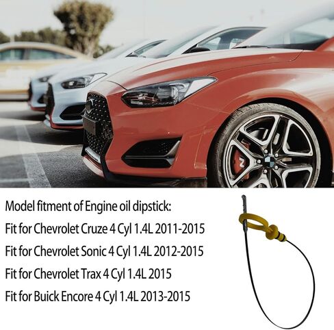 1pc Yellow Replacement Engine Oil Dipstick Level Dip Stick for Chevrolet Cruze 4 Cyl 1.4L 2011-2015 OE 55574244 918-664 918664 Indicator Dipstick for Buick Encore 4 Cyl 1.4L 2013-2015 in Kuwait