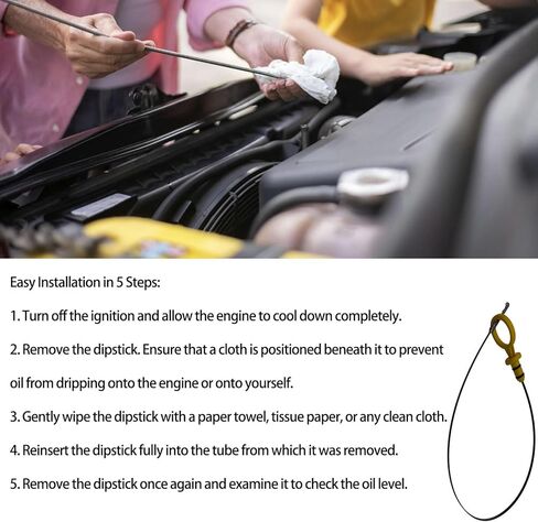 1pc Yellow Replacement Engine Oil Dipstick Level Dip Stick for Chevrolet Cruze 4 Cyl 1.4L 2011-2015 OE 55574244 918-664 918664 Indicator Dipstick for Buick Encore 4 Cyl 1.4L 2013-2015 in Kuwait