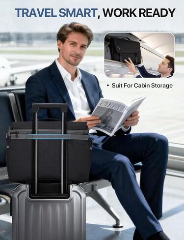 Messenger Bag for Men, Lightweight Water Resistant 15.6 In Laptop Bag Business Office Satchel Shoulder Bag in Kuwait