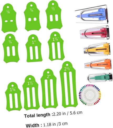 DIYEAH 1set Fabric Sewing Maker Set Bias Tape Makers Tool Quilting Tools for DIY Crafts in Saudi Arabia