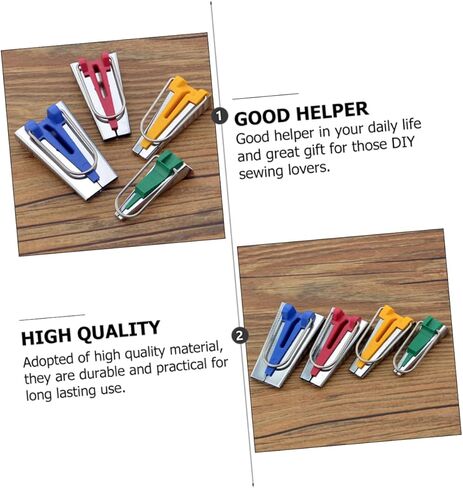 Uonlytech 1Set Bias Tape Makers Tool Kit Sewing and Quilting Supplies for Binding Fabric Strips Includes Green Tape Maker and Hemming Tool for DIY Sewing Lovers in Saudi Arabia