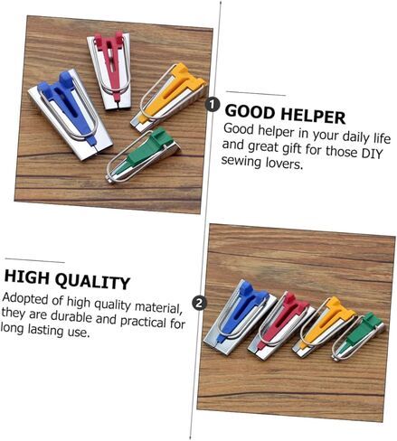 Gadpiparty 16PCS Fabric Bias Tape Maker Set for Quilting and Sewing Adjustable Bias Tape Maker Tools Multi-Color Options for DIY Crafts and Handmade Projects in Saudi Arabia