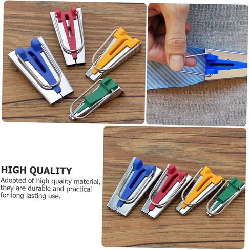 Gadpiparty 16PCS Fabric Bias Tape Maker Set for Quilting and Sewing Adjustable Bias Tape Maker Tools Multi-Color Options for DIY Crafts and Handmade Projects in Saudi Arabia