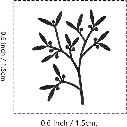 Mistletoe Rubber Stamp, 3/5 Inch Small Mini Stamp for Scrapbooking Card Making Planner in Saudi Arabia