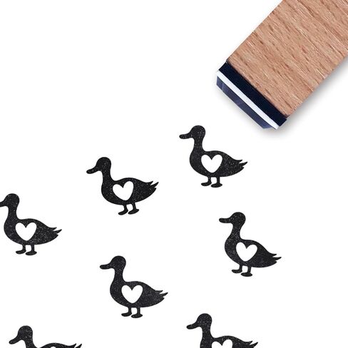 Duck Heart Rubber Stamp, 3/5 Inch Small Mini Stamp for Scrapbooking Card Making Planner in Saudi Arabia