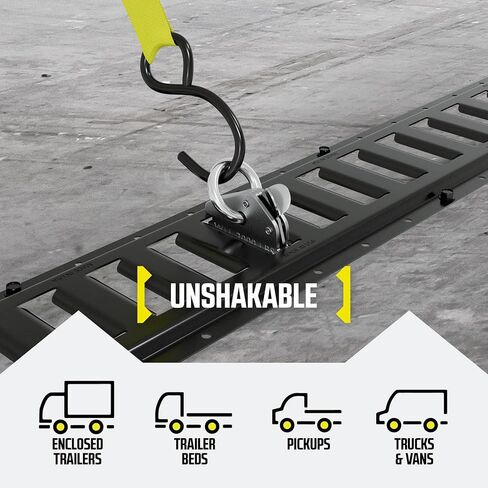 حلقة O-Track فولاذية شديدة التحمل من DC Cargo (عبوة من 10) ملحقات Etrack مثبتة لأسفل لنظام ربط المسار الإلكتروني - ملحقات المسار الإلكتروني لتأمين البضائع في المقطورات المغلقة/المسطحة والشاحنات in Kuwait