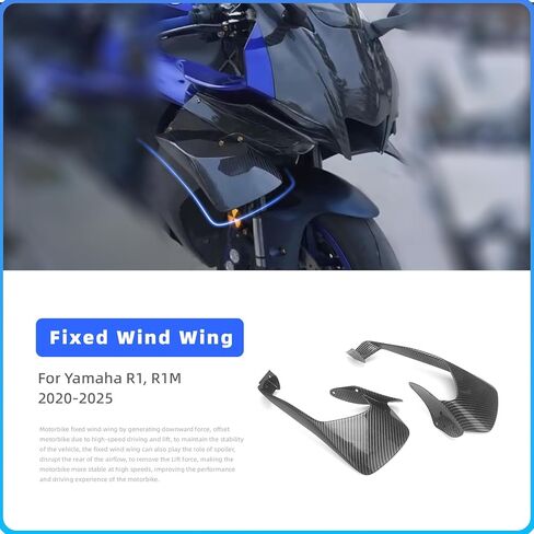 دراجة نارية هدية الديناميكية الهوائية المفسد دليل الهواء لياماها YZF R1 YZFR1 R1M YZFR1M 2020-2025 مجموعات إطار دراجة نارية تجديد الملحقات المعدلة (أسود لامع) in Kuwait