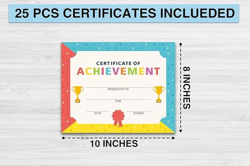 شهادة الإنجاز الذهبية، شهادات دبلوم رياض الأطفال لمرحلة ما قبل المدرسة للأطفال، شهادات التخرج من جائزة الإنجاز، شهادات طالب الشهر للطلاب (25 قطعة) - 04 in Kuwait