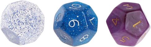 Multicolor 12 Sided Resin Dice Astrology Tarot Constellation Divination 3pcs in Saudi Arabia