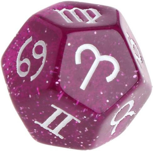 Multicolor 12 Sided Resin Dice Astrology Tarot Constellation Divination 3pcs in Saudi Arabia