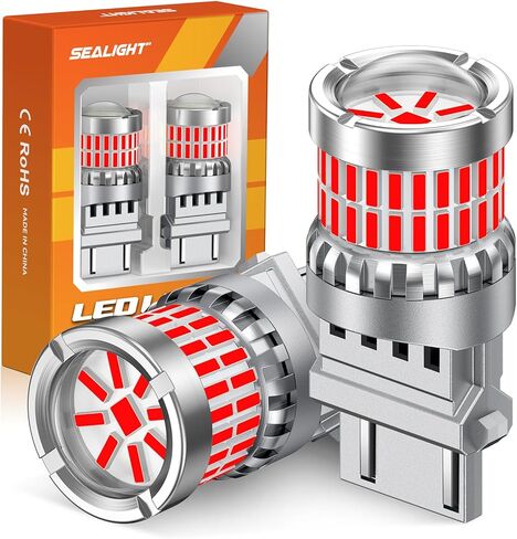 SEALIGHT 194 LED Bulb, 168 T10 LED Bulb Amber 2700k Yellow 2825 for Turn Signal Side Marker Dome Lights, 12V LED Bulb Cab Running Parking Tail Lights, (Pack of 10) in Saudi Arabia