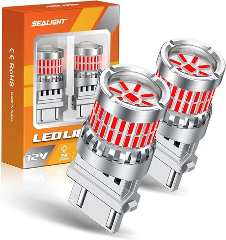 SEALIGHT 194 LED Bulb, 168 T10 LED Bulb Amber 2700k Yellow 2825 for Turn Signal Side Marker Dome Lights, 12V LED Bulb Cab Running Parking Tail Lights, (Pack of 10) in Saudi Arabia