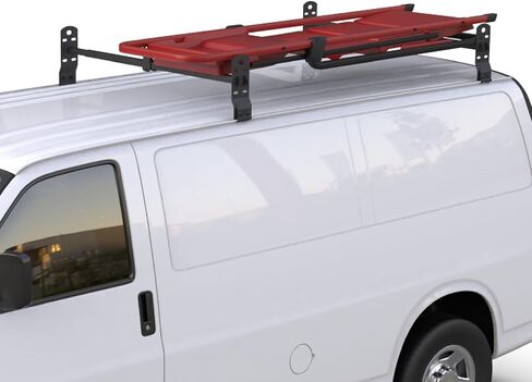 قضيب سلم متقاطع مناسب 2003-2022 Chevy Express|2003-2022 GMC Savana|1999-2014 ملحقات Econoline Utility Van لأنابيب قوارب الكاياك الخشبية وحامل البضائع بسعة 600 رطل مع سدادة 2 بار in Kuwait