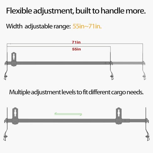 قضيب سلم متقاطع مناسب 2003-2022 Chevy Express|2003-2022 GMC Savana|1999-2014 ملحقات Econoline Utility Van لأنابيب قوارب الكاياك الخشبية وحامل البضائع بسعة 600 رطل مع سدادة 2 بار in Kuwait