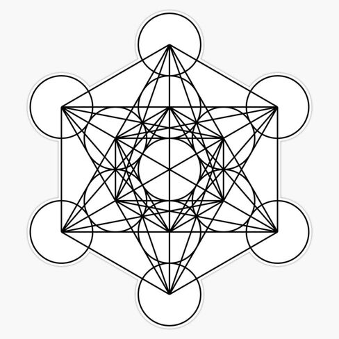 MAGNET Metatron'S Cube - ملصق فينيل مغناطيسي للهندسة المقدسة 5 بوصات in Saudi Arabia