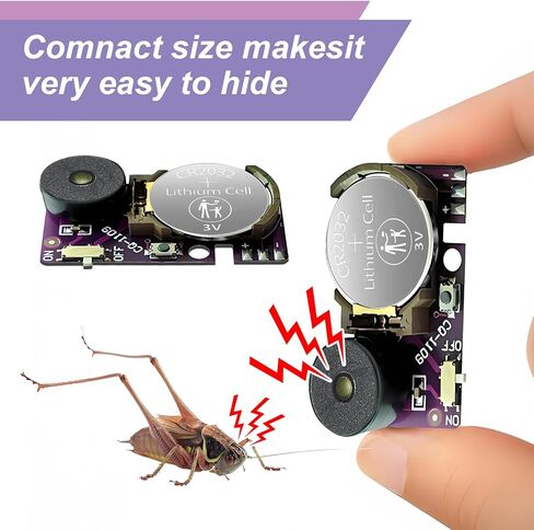 Cricket Noise Maker Prank (6PCS) - Stealth Hidden Beeping Gag Kit with Long-Lasting Battery, Multi-Sound Prank Devices for Office Pranks, Home, Car & April Fools Day Gifts for Adults in Saudi Arabia