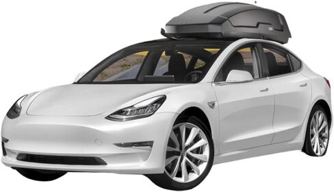 حامل سقفي للقضيب المتقاطع مناسب لطراز Tesla 3 2017/2018/2019/2020/2021/2022/2023/2024 حامل أمتعة من الألومنيوم الأسود، سهل التركيب، ملحقات خفيفة الوزن in Kuwait
